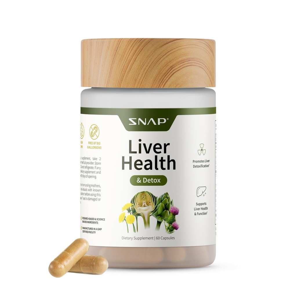 Integratori a scatto Salute e Disintossicazione - Supporto naturale per la salute epatica e digestiva, 60 capsule vegetariane (1 mese di fornitura)