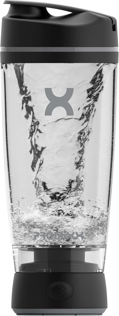 Promixx Original Shaker Bottiglia - alimentato a batteria per Smooth Protein Shakes - BPA Free, 20oz Cup (nero)