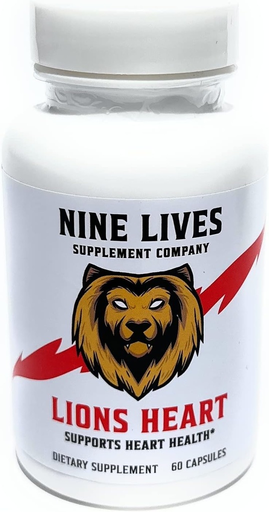NINE LIVEs Lions cuore vita quotidiana supplemento. CoQ10, Magnesio, L-Carnitina, Tautina, Nattokinasi, Niacin