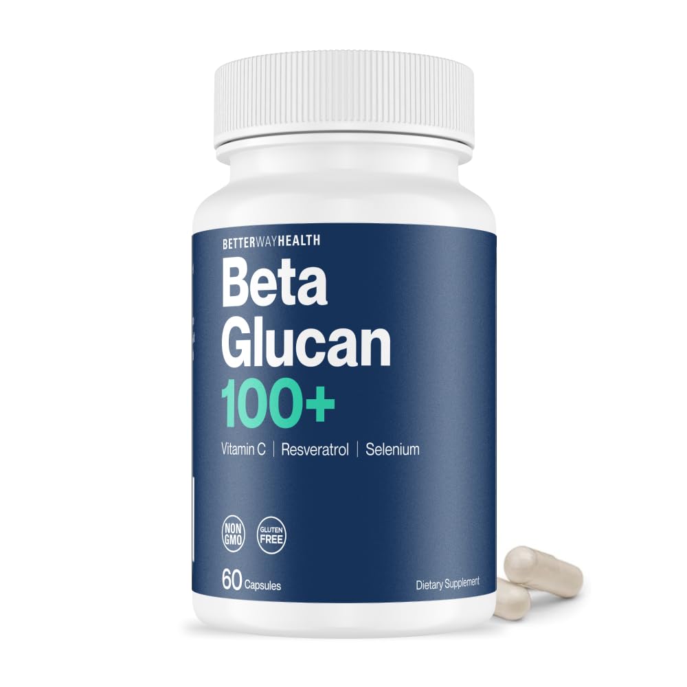 Better Way Health Advanced Immune Readiness – 1,3/1,6 Beta Glucan con vitamina C, Selenium & Resveratrolo – Integratore di supporto immunitario per cellule NK & Phagocytosis – 60 capsule