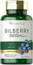 Carlyle Bilberry Extract Capsules | 3600mg | 150 Count | Vegetariano, Non OGM, Gluten Free Fruit Supplement
