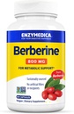 Enzymedica Berberine 800 mg – Capsule vegani per il supporto metabolico – da Barberry Sostenibilmente Sorgente – Non OGM, Senza Glutine, Nessun Filler o Eccipienti – 60 capsule