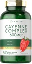 Carlyle Cayenne Pepper Capsule 600mg | 350 Pillole | Non OGM, Gluten Free Supplement