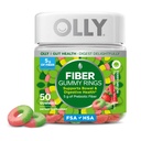 Anelli della pancia della fibra di OLLY, fibra prebiotica 5g FOS, supplemento di salute digestivo,* anguria di fragola aromatizzata, 25 giorni di alimentazione - 50 conte