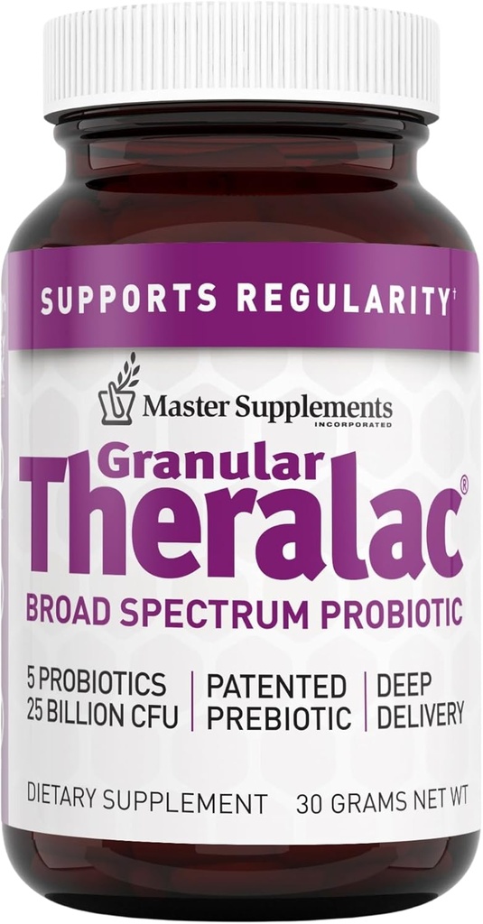 Master Supplements Granular Theralac - 1.05 oz - Polvere Probiotica Multi-Strain per la salute ottimale del fegato - Grande per i bambini - Vegan, Gluten Free - 40 Servings