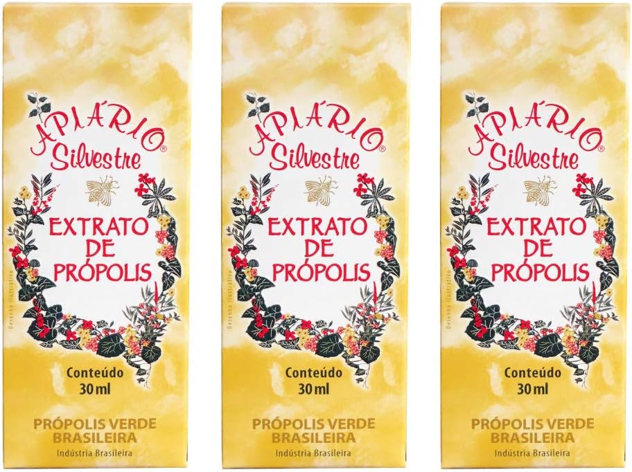 Distributore ufficiale - 1 Bottiglia di Apiario Silvestre Ape Verde brasiliano Propolis Liquid Cereal Alcoholic Extract 30 ml