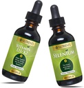 Go Nutrients Liquid Vitamin D3 con K2 (MK-7) Gocce 1oz & Selenium 200 mcg Supplemento 1.0 oz| | Vitamina D3 e K2 | Integratori con Selenio Minerale Liquido e Acqua Purificata