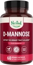 Cuscinetti D-Mannose 500mg con estratto di mirtillo, D Pillole di mirtillo di mannosio, Supporto urinario e della vescica, 60 capsule vegane