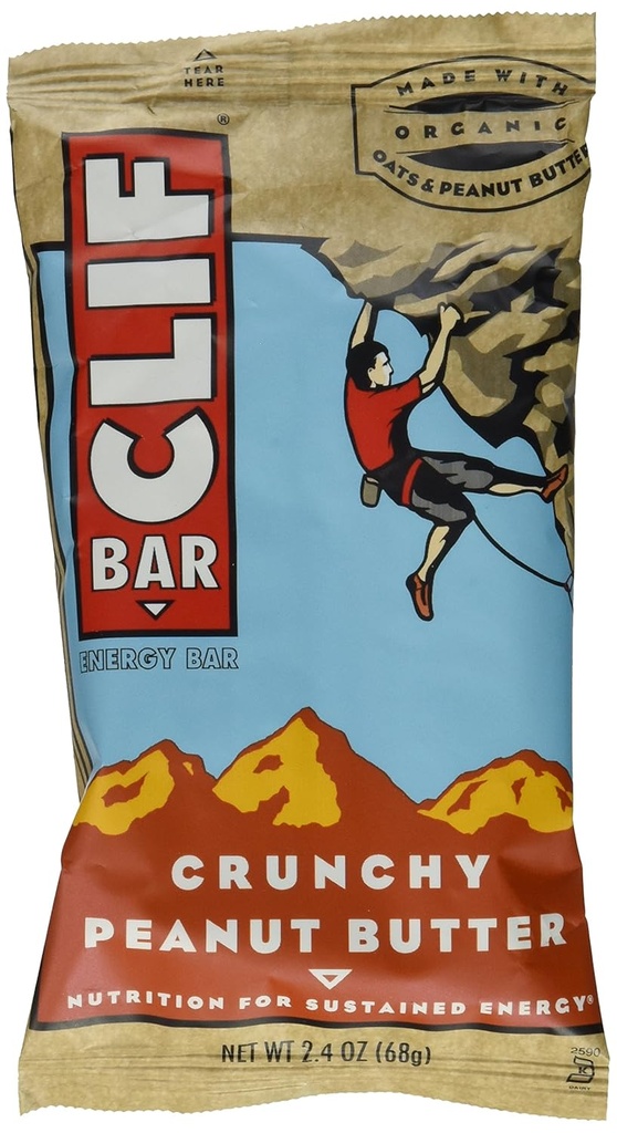 Cliff Bar Clif Bar, Og, Crnch Pnt Btr, 2.40-Ounce (Pacchetto di 12)