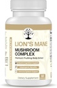 Lions Mane Mushroom Supplement - Premium Fruiting Body Extract - con Chaga, Maitake, Shiitake, Reishi - Mood, Brain and Immune Support, Adaptogen - Non-GMO - 60 Vegan Capsule