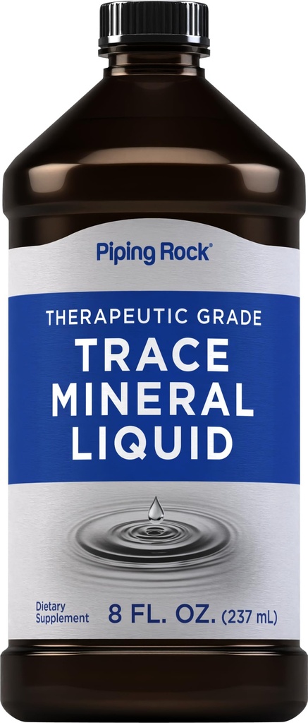 Piping Rock Trace Mineral Liquido | 8 fl oz | Supplemento di grado terapeutico | Non OGM, Gluten Free