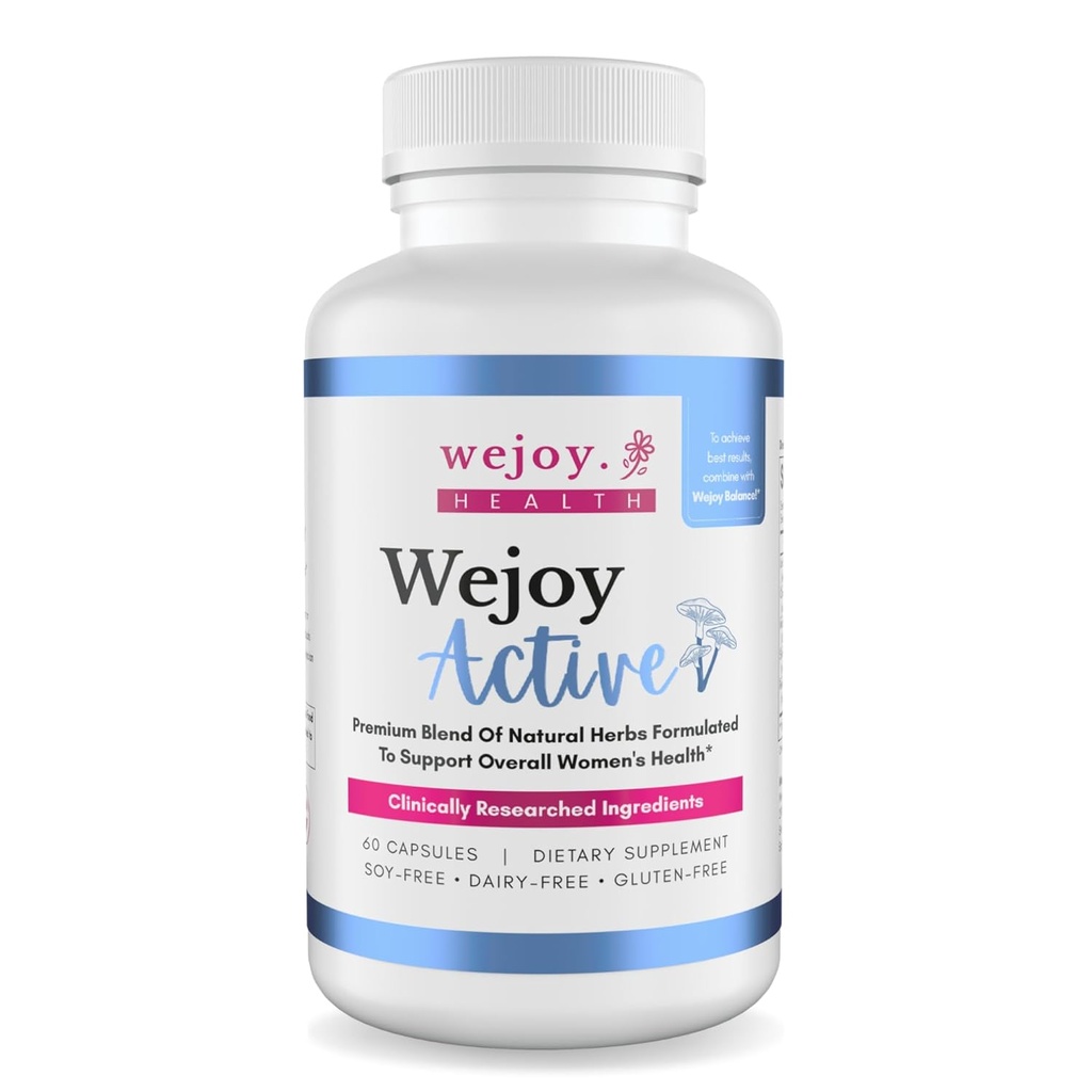 WEJOY. Attivo - Aiuta con la nebbia del cervello, dolore congiunto, memoria, immunità e chiarezza, Menopausa Supplementi per le donne, Lions Mane Supplement