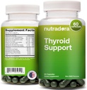 Supporto tiroideo per le donne e gli uomini - Supplemento tiroideo con iodio, vitamina B12, Ashwagandha, Selenio e integratori di zinco, certificato GMP, formulato in USA, 60 capsule (pacchetto di 1)