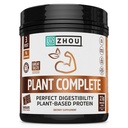 Zhou Plant Complete Vegan Protein Powder - Polvere proteica vegetale per le donne e gli uomini, Riso non caseario & Pea Blend per Smoothies & Shakes, 21g Protein Per Serving - Cioccolato, 17.7oz (16 Serve)