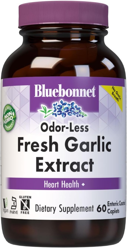 BlueBonnet standardizzato aglio fresco supplemento ricoperto enterico, 60 conte