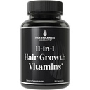 11-in-1 Vegan Crescita dei capelli Vitamine per la tintura e i capelli fragili – Advanced Vitamin Complex con 5000mcg Biotina, Semi di zucca, Zinco.