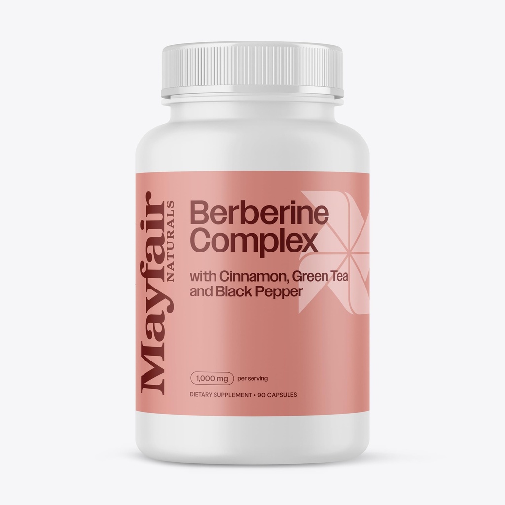 Berberina supplemento complesso, con cannella, tè verde e pepe nero 90 capsule