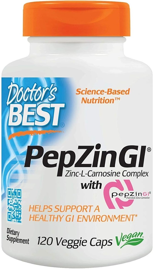 Il miglior complesso della carnosina di zinco del medico con i cappucci di Pepzin Gi Veggie, 120 conte