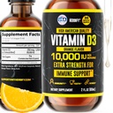 HERBIFY Vitamin D3 10000 IU - Made in USA Liquid Vitamin D Drops - Bone Strength and Immune Support Supplement - Sunshine Sostituzione - D3 Vitamina Bone e Teeth Supplement - 2 Oz