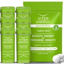 Viter Energy Original Caffeine Mints Spearmint Flavor 6 Pack e 1/2 Pound Bulk Bag Bundle - 40mg Caffeina, B Vitamine, Sugar Free, Vegan, Potente Booster di energia per Focus e Alertness