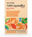 Ashwagandha Oral Strips 100 mg KSM 66 Ashwagandha, L-teanina, Melatonina, Vitamina D3 e Magnesio, Vegan Strip for Men and Women, Sugar-Free, Non-GMO, 30 Oral Strips (Berry)