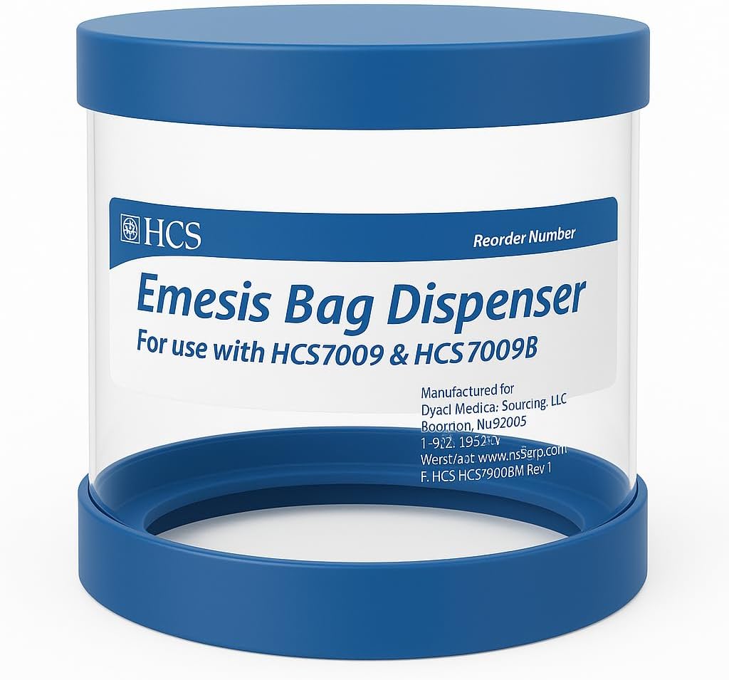 HCS Emesis Bags Dispenser - montato a parete, tiene 24 HCS Vomit Bags monouso (non incluso) - Include ancoraggi e viti