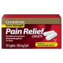 Rilievo di dolore ad alta resistenza GoodSense, caplette di acetaminofene, 500 mg, 50 conte