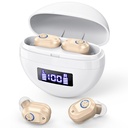 Apparecchi acustici ricaricabili per la cancellazione del rumore degli anziani, Amplificatori acustici digitali per gli adulti, OTC Invisible In Ear Hearing Aid, Dispositivi assistenziali per la perdita dell'orecchio, Custodia di ricarica per display a LED