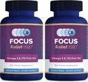 Focus Relief Plus Dry Eye Formula (180 ct. 60 Day Supply) Omega 3 Supplemento - Dry Eye Relief Supplement - Omega 3 Fish Oil