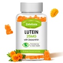 Lutein Gummies 25mg - Vitamine Occhiali Lutein & Zeaxanthin Integratori per la salute degli occhi per gli adulti, Supplemento di Gummie per la salute degli occhi senza zucchero - Visione di supporto, Filtro di luce maculare, blu (conte 60)