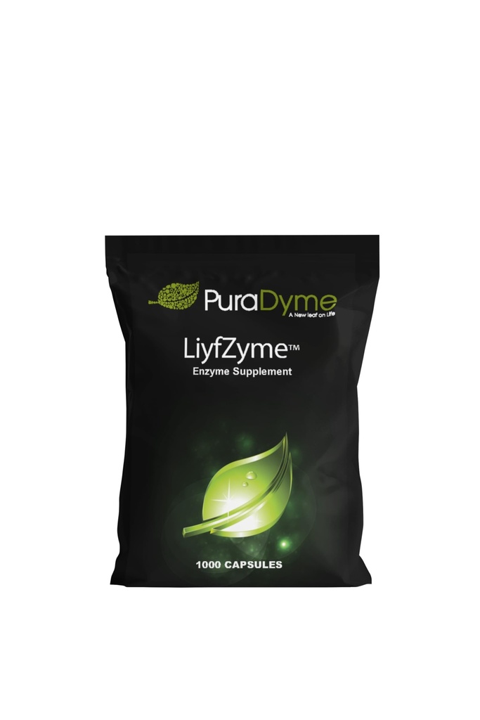LiyfZyme – 1000 capsule vegane – Integratore di enzimi a base vegetale per la riduzione di proteine, grassi e carboidrati