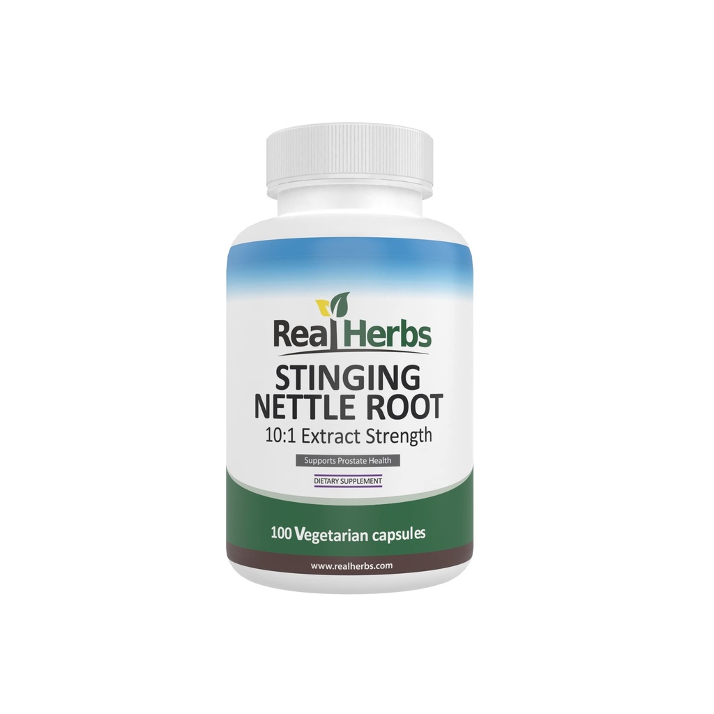Estratto di radice di ortica di erbe reali 7500mg (750mg di 10:1 di estratto) – Per vegetariani, non OGM, senza glutine – Supporta la salute della prostata e urinaria – 100 capsule