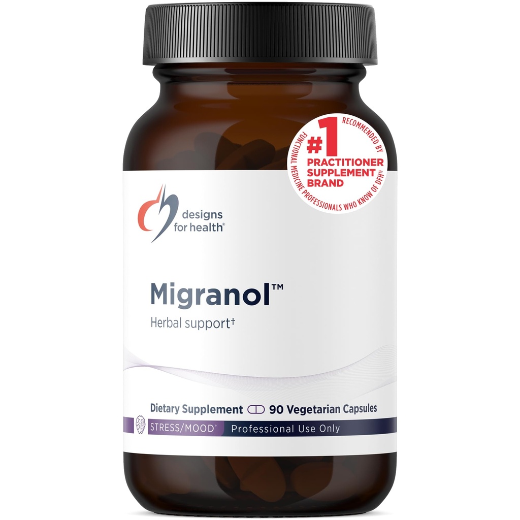 Disegni per Salute Migranolo - Supplemento Feverfew con Magnesio Malato, Curcumina (Turmerico) Estratto, Rosemary + B2 Riboflavin - Non-GMO + Gluten Free (90 capsule)