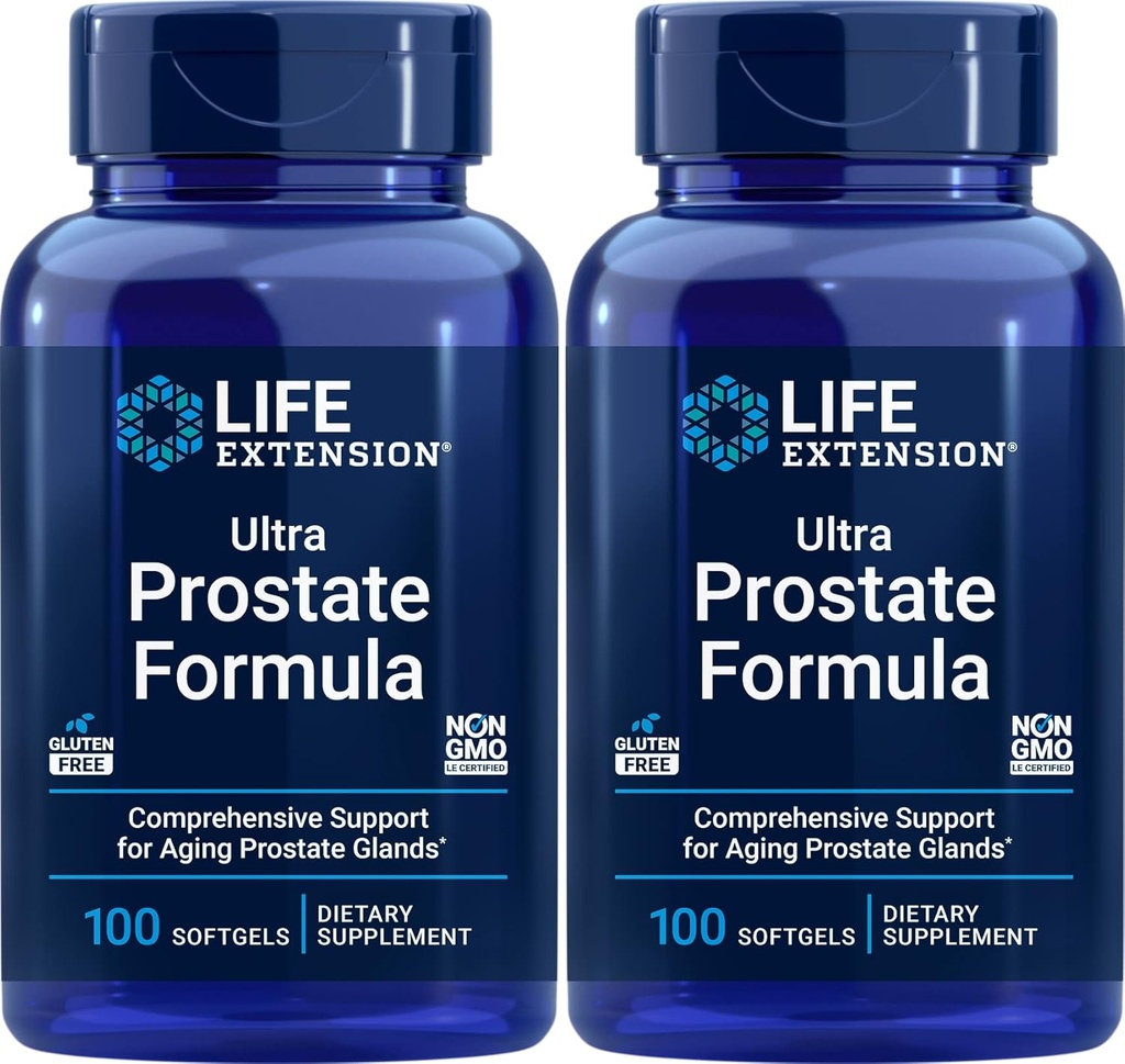 Life Extension Ultra Prostate Formula, 100 Softgels (Pack of 2) - Supplemento naturale per gli uomini