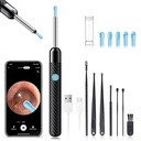 Ear Wax Removal - Earwax Remover Tool con 8 Pcs Ear Set - Ear Canal Cleaner con 1080P Camera - FSA HSA Eleggibile - Ear Cleaning Kit con 6 Ear Spoon - Ear Camera per iOS & Android (nero)