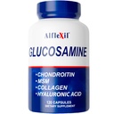 ALFA VITAMINS Alflexil Glucosamina, Condroitina e Supplemento al collagene, Senza glutine, Supporta giunti, Bones & Knees, Include MSM & Acido ialuronico per la mobilità e la salute comune, 120 capsule