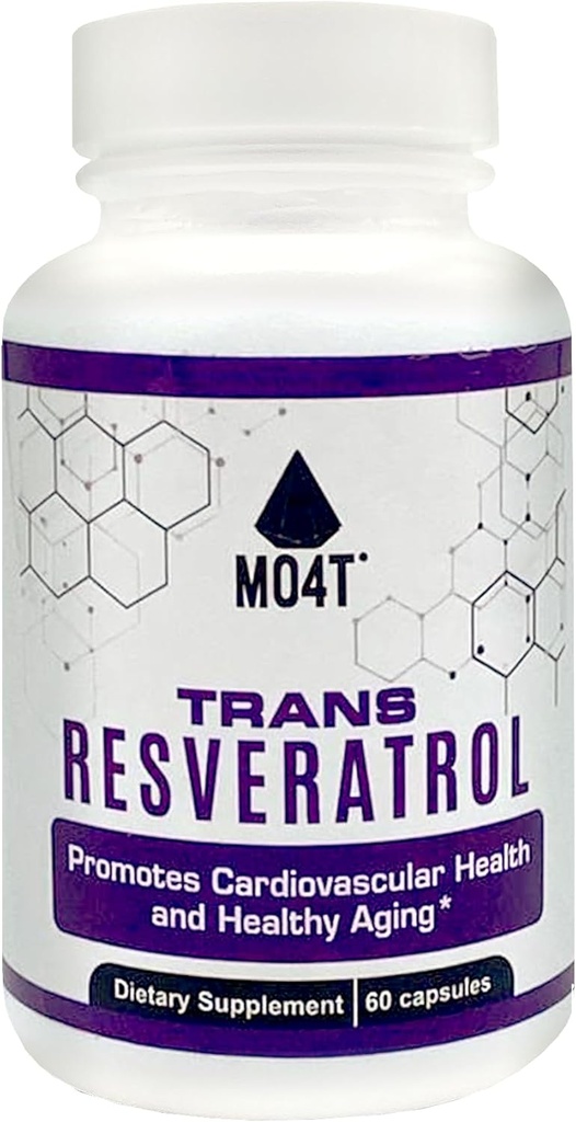Trans Resveratrolo Antiossidante- Aiuta a combattere lo stress ossidativo- promuove l'invecchiamento sano - 60 capsule