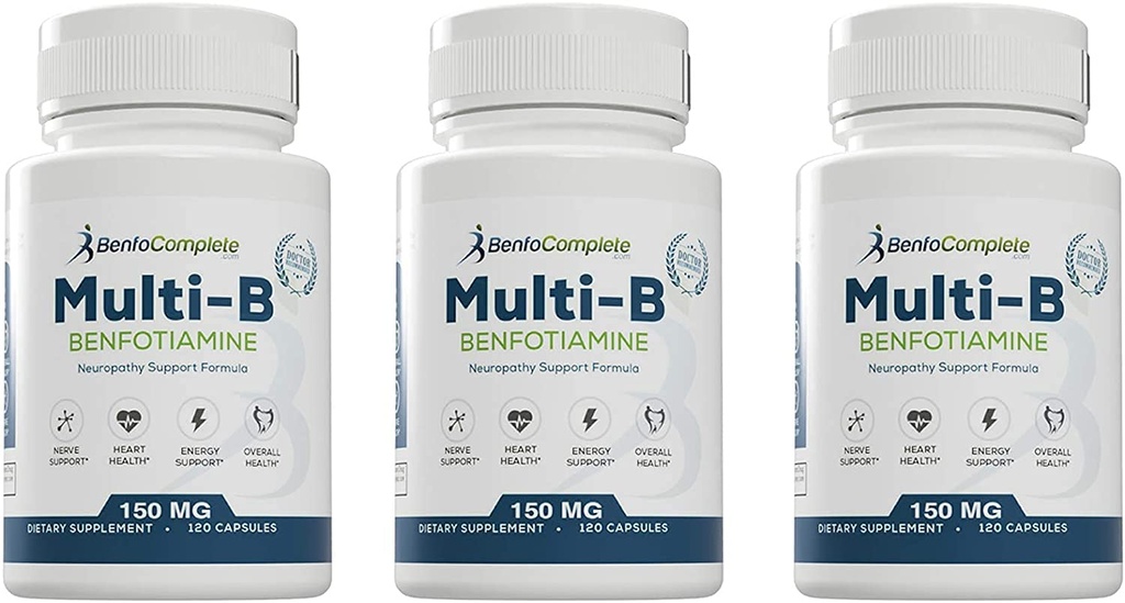 Benfotiamine Multi-B Neuropathy Support Formula per il supporto nutrizionale della neuropatia - 360 capsule - Confezione di 3 bottiglie