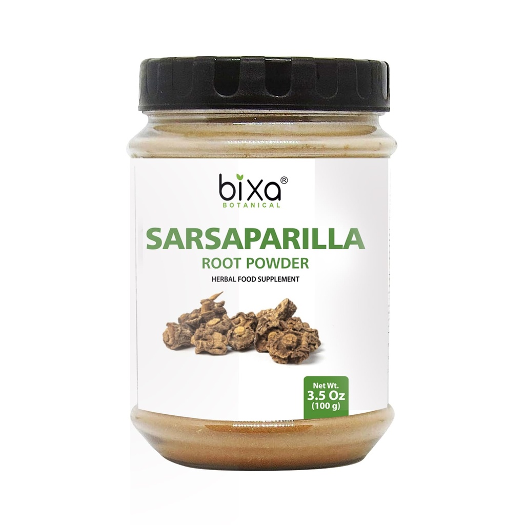 Bixa BOTANICAL Sarsaparilla Root Powder (HEMIDESMUS INDICUS) - 100g (3.5 Oz) Confezione da 1| Sangue Naturale Purifier & Cooling Agent |Anti Oxidant Herbal Supplement