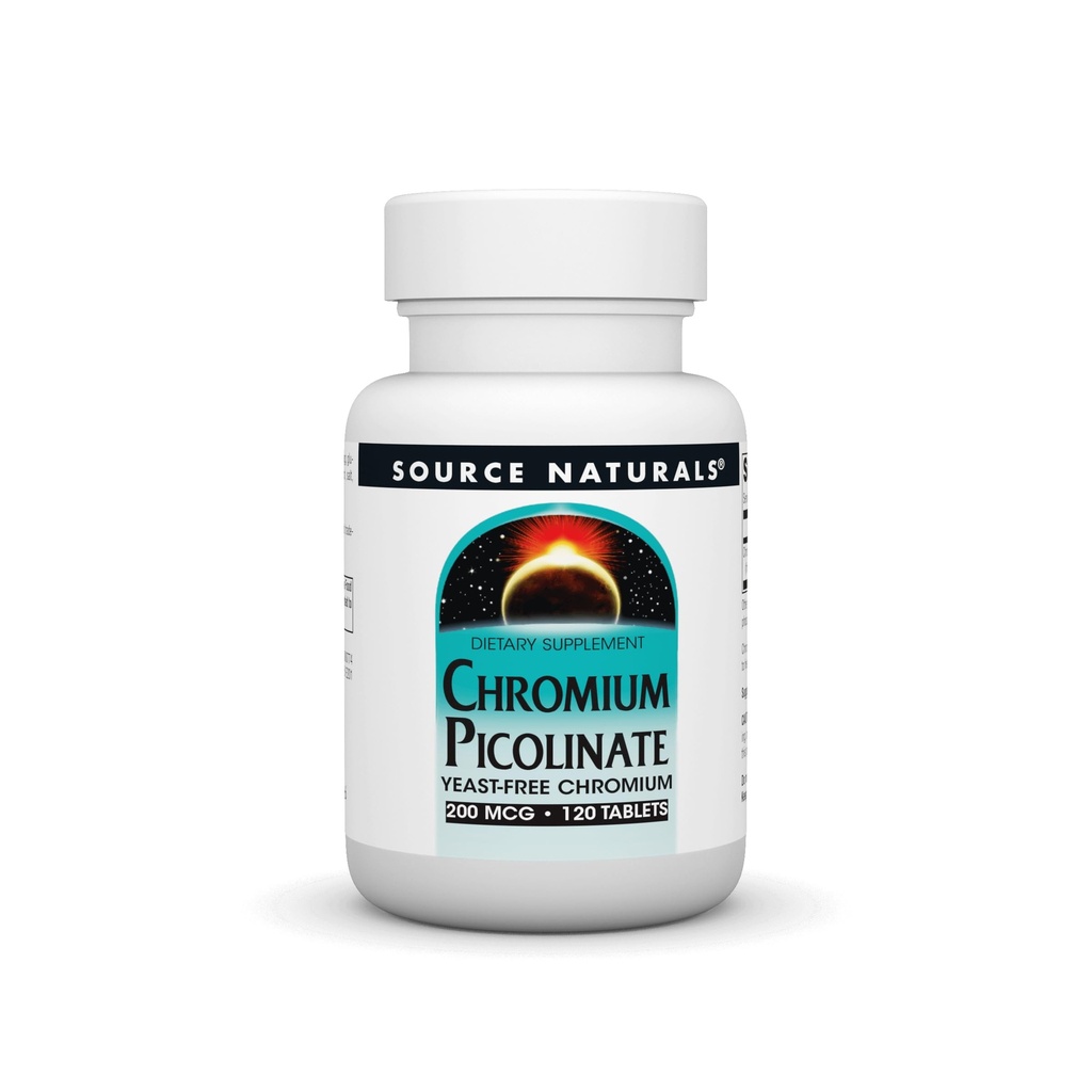 Fonte Naturals Chromium Picolinate 200 Mcg Tablet, 120 Conte
