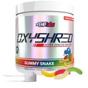 EHP Labs OxyShred Pre Workout Powder - Polvere pre-allenamento con L Glutamine & Acetyl L Carnitina, Energy Boost Drink - Gummy Snake, 60 Servings