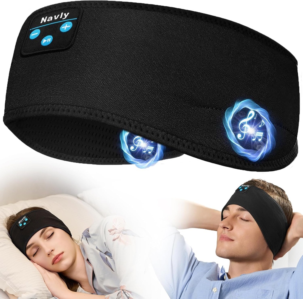 Cuffie a pelo nudo, 10Hrs Sport Headband con Soft Cozy Earbuds Confortevole, Cuffie Headband con Ultra-Thin HD Stereo Speakers Perfetto per allenamento,Running,Yoga,Travel