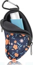 Asma Inhaler Carrying Holder Neoprene Viaggi Inhaler Mini Bag per L-Shaped Inhaler, Inhaler Non incluso (blu, fiore)