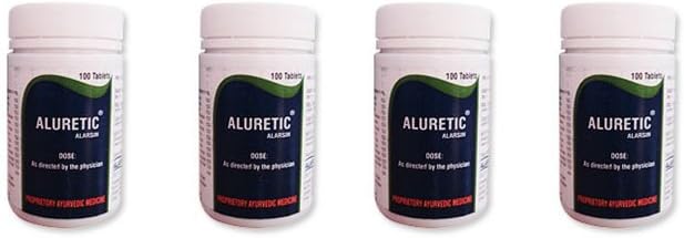Confezione da 4 - Alarsin Aluretic Tablets Natural Diuretic