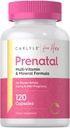Carlyle vitamine prenatali per le donne | 120 capsule | Multivitamina e formula minerale con acido folico | Non OGM e Gluten Supplemento gratuito | per lei