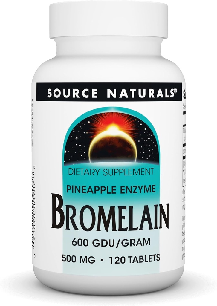 Fonte Naturals Bromelain, Proteolytic Enzyme Supplement, 500mg - 120 compresse
