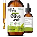 Gocce liquide di estratto di foglie di oliva selvatico e organico - Antiossidante e supporto immunitario - Oleuropein Olive Leaf Supplement - Vegan, Sugar & Alcohol-Free Drops - 2 fl oz