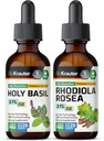 BIO KRAUTER Santo Basilio Tincture 2 Fl. Oz. & Rhodiola Rosea Tincture 2 Fl. Oz.
