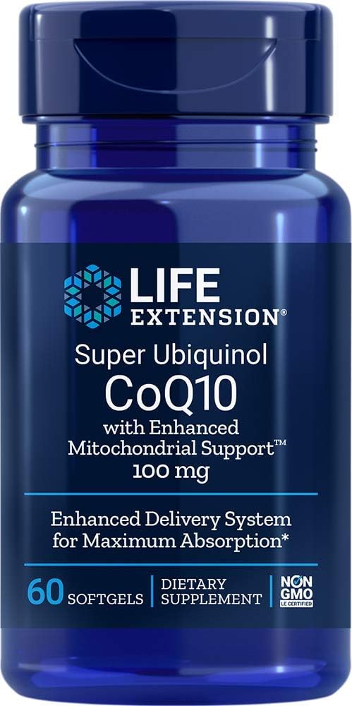 Super Ubiquinol CoQ10 con supporto mitocondriale potenziato 100mg 60 Softgels (pacchetto di 2)