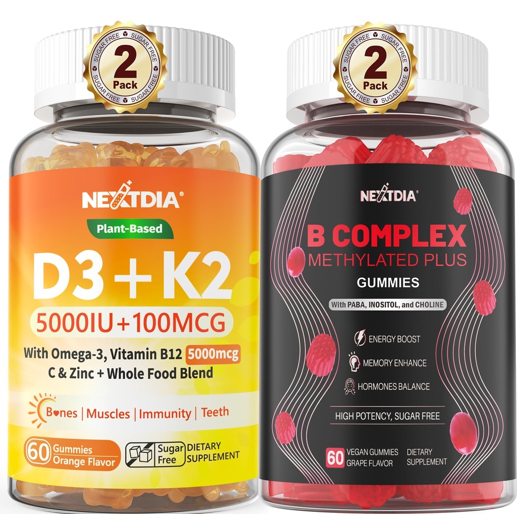 D3 5000 UI + K2 (MK-7) 100 mcg + Supe vegana